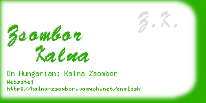 zsombor kalna business card